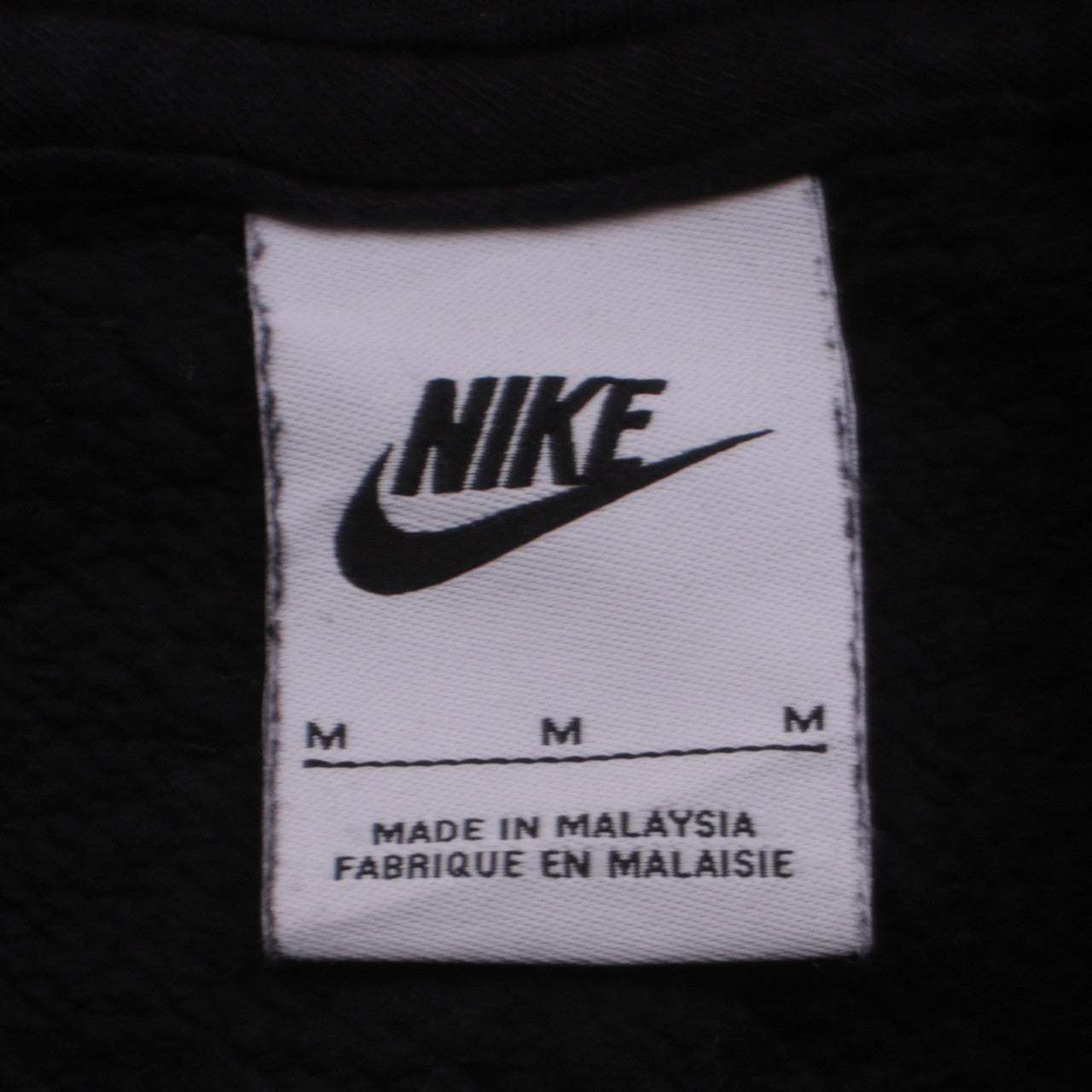 Mens UK Size M Nike Black Pullover Hoodie