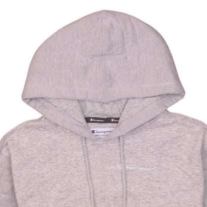 Champion Men's Grey Pullover Hoodie Size S Quilted Sleeve Athletic Style