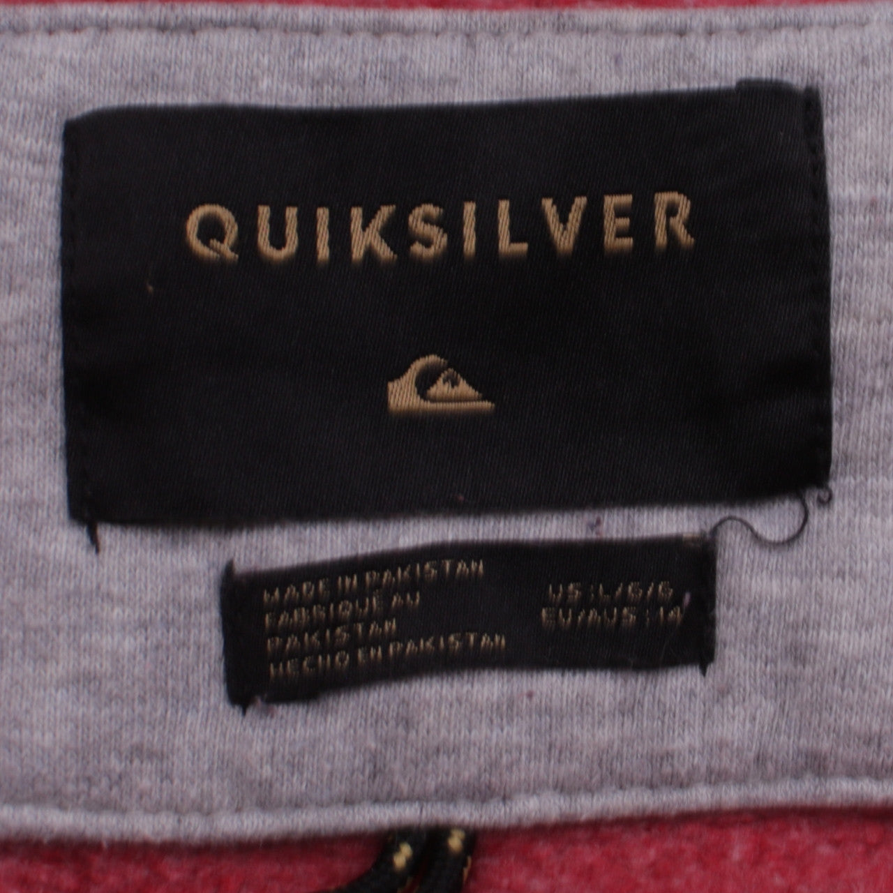 Mens UK Size L Quiksilver Multicoloured Full Zip Hoodie