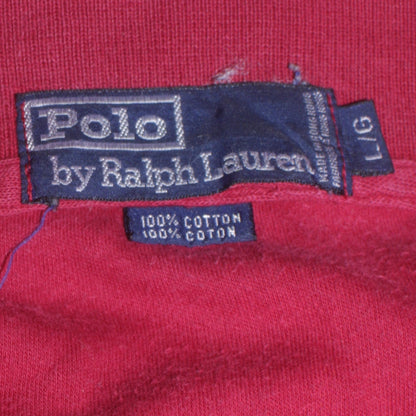 Ralph Lauren Men's Red Cotton Long Sleeve Polo Shirt Size L