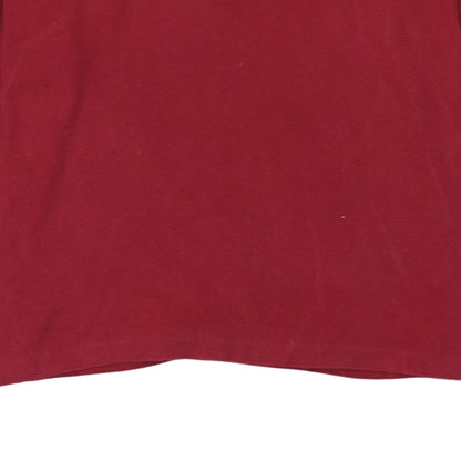 Ralph Lauren Men's Red Cotton Long Sleeve Polo Shirt Size L