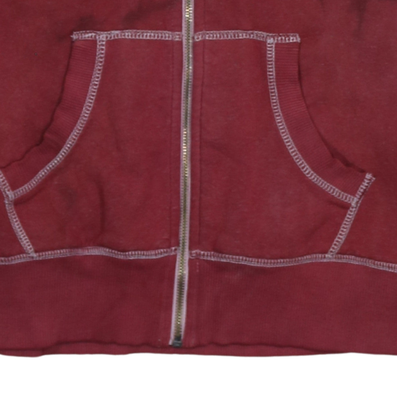 Mens UK Size L Tommy Hilfiger Red Full Zip Hoodie