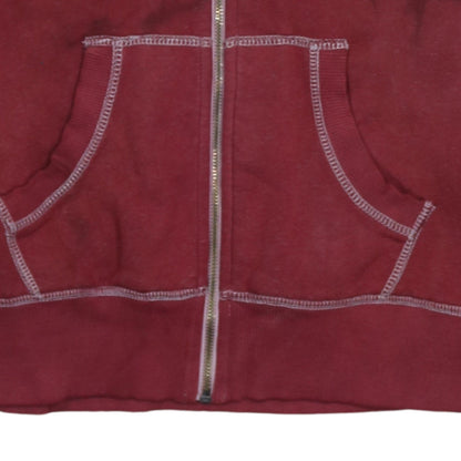 Mens UK Size L Tommy Hilfiger Red Full Zip Hoodie