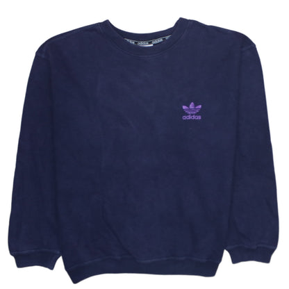 Mens UK Size L adidas Blue Pullover Sweatshirt