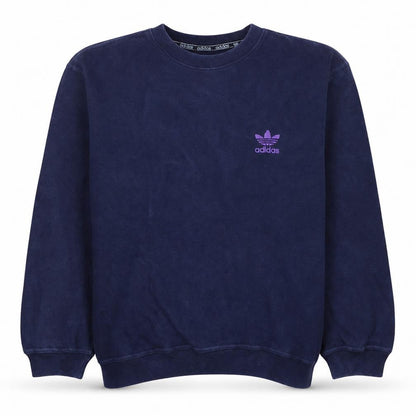 Mens UK Size L adidas Blue Pullover Sweatshirt
