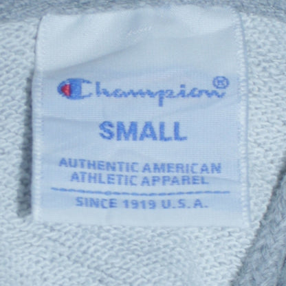 Champion Men's Grey Small Pullover Hoodie with Logo Print