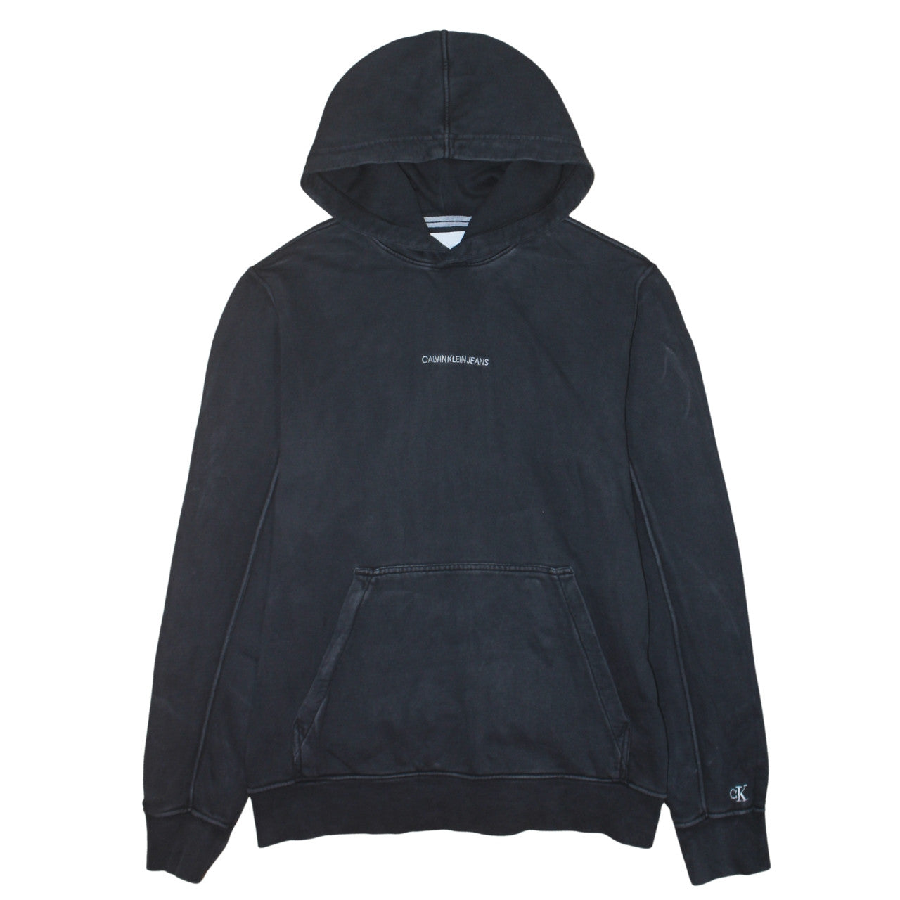 Mens UK Size M Calvin Klein Jeans Black Pullover Hoodie