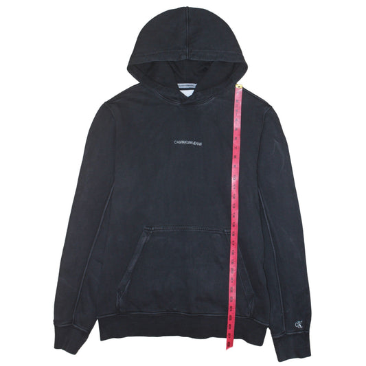 Mens UK Size M Calvin Klein Jeans Black Pullover Hoodie