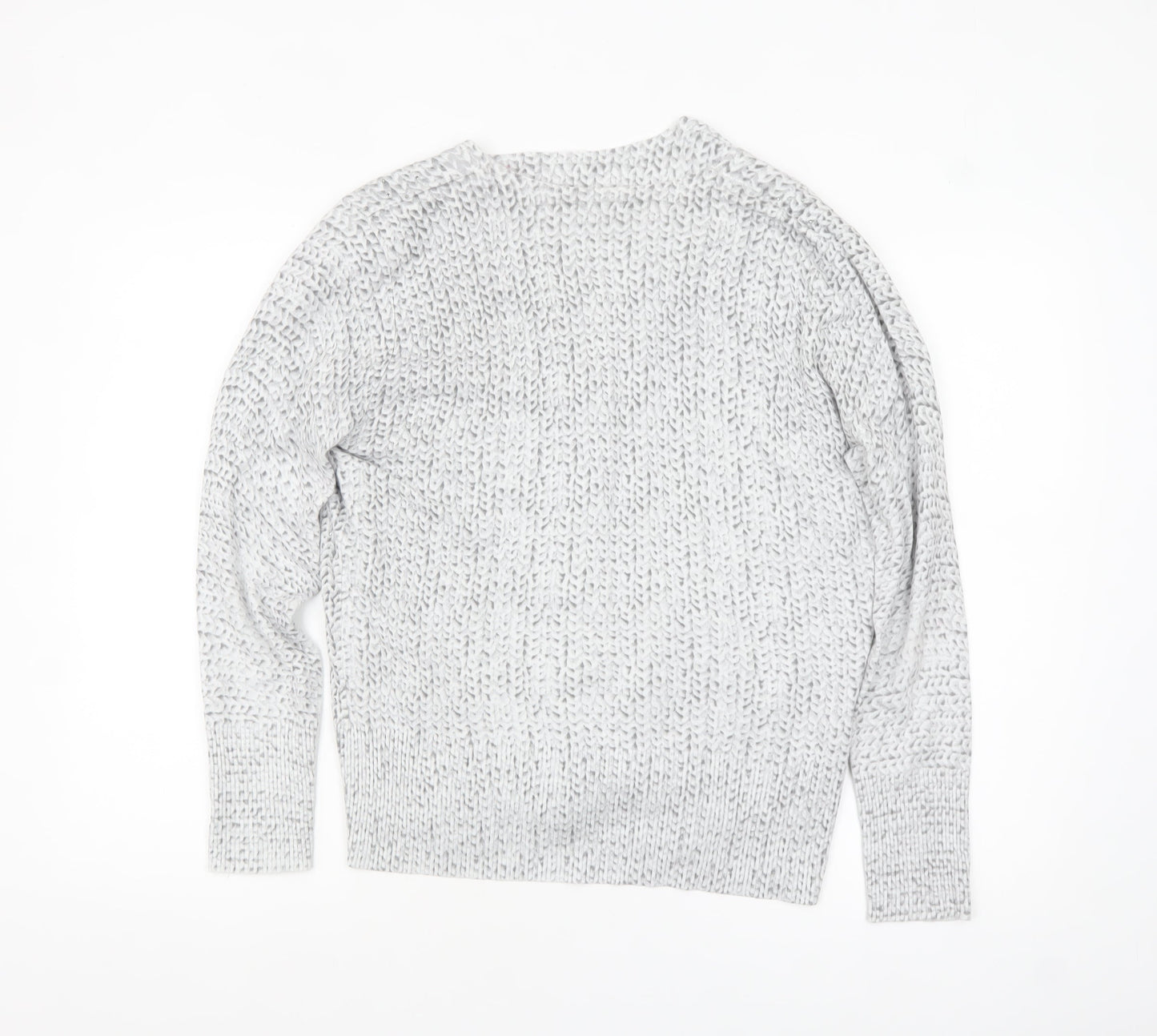 Womens UK Size 12 LEO & UGO Grey Cardigan Jumper