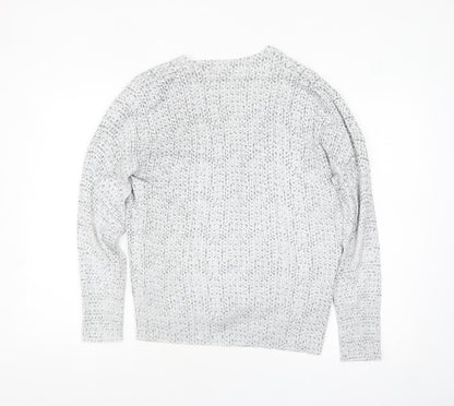 Womens UK Size 12 LEO & UGO Grey Cardigan Jumper