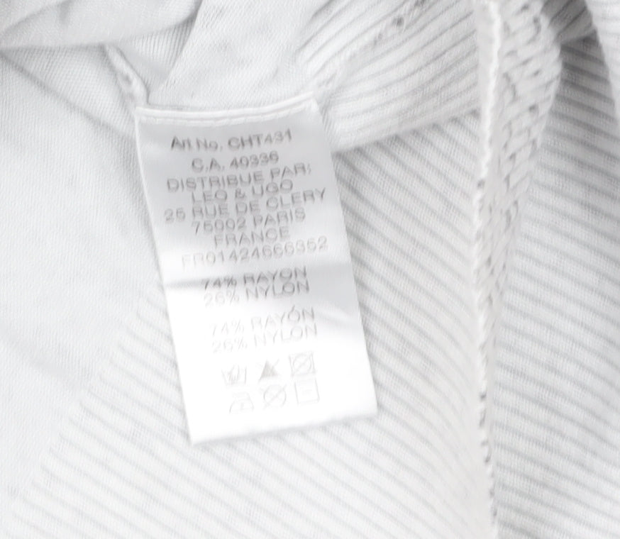 Womens UK Size 12 LEO & UGO Grey Cardigan Jumper