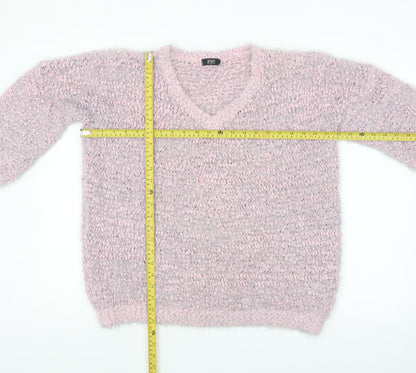 Womens UK Size 14 F&F Pink Pullover Jumper