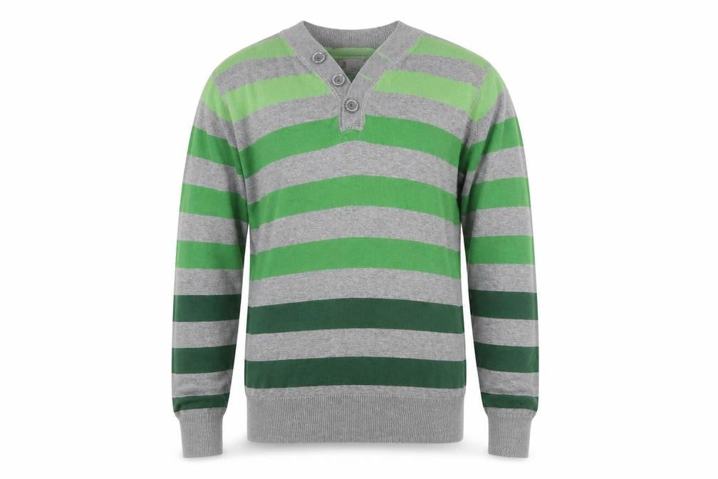 Mens UK Size L NEXT Green Henley Jumper