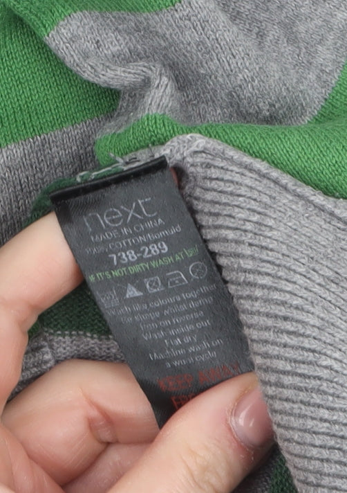 Mens UK Size L NEXT Green Henley Jumper