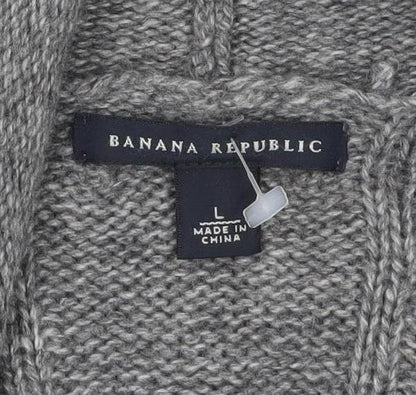 Womens UK Size L Banana Republic Grey Cardigan Jumper