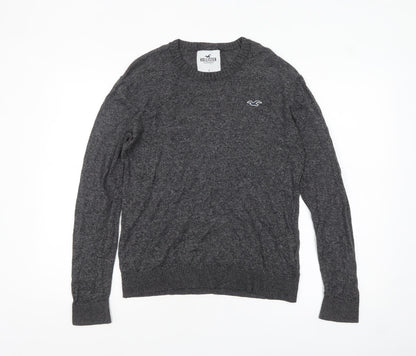 Mens UK Size S Hollister Grey Pullover Jumper