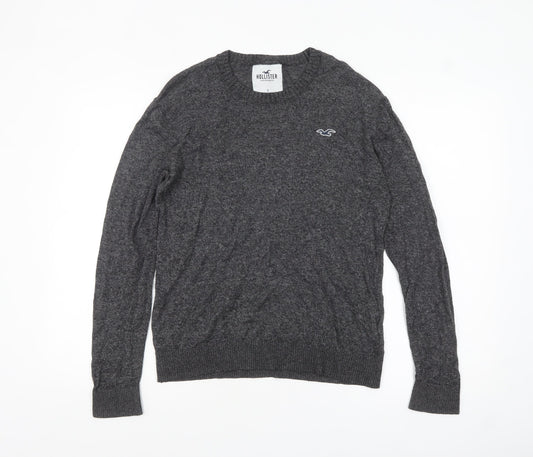 Mens UK Size S Hollister Grey Pullover Jumper