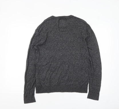 Mens UK Size S Hollister Grey Pullover Jumper