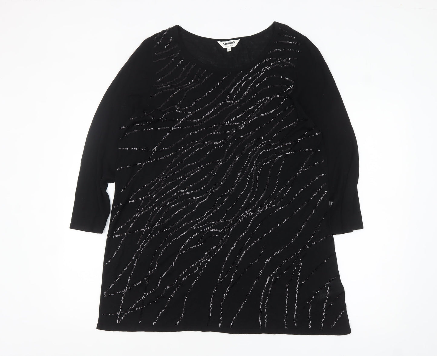 Womens UK Size 18 Studio 8 by Phase Eight Black Tunic Jumper