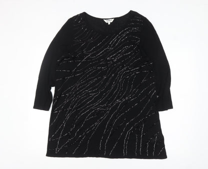 Womens UK Size 18 Studio 8 by Phase Eight Black Tunic Jumper
