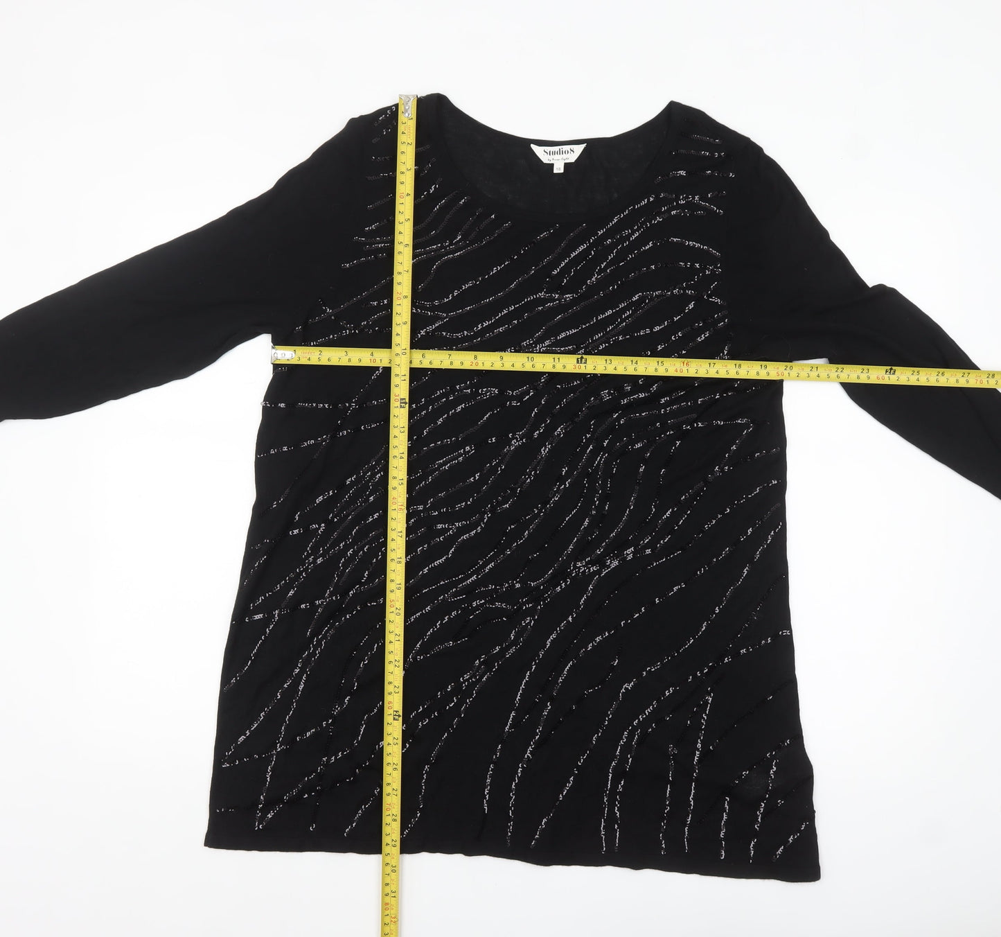 Womens UK Size 18 Studio 8 by Phase Eight Black Tunic Jumper