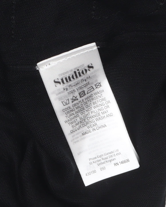 Womens UK Size 18 Studio 8 by Phase Eight Black Tunic Jumper