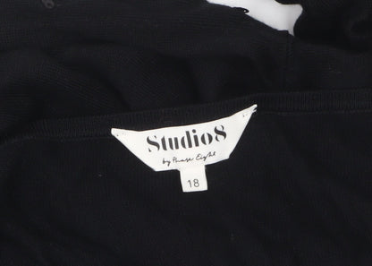 Womens UK Size 18 Studio 8 by Phase Eight Black Tunic Jumper