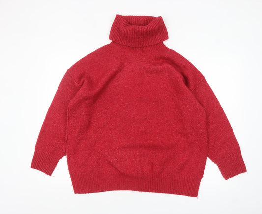 Womens UK Size S MNG Red Pullover Jumper