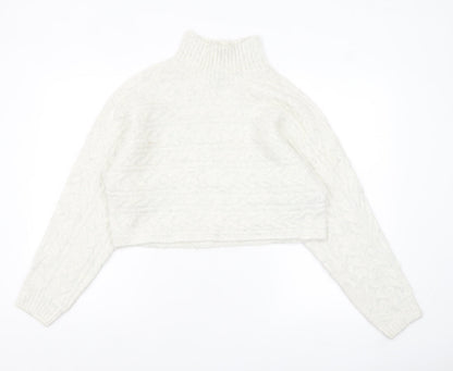 Womens UK Size M New Look White Pullover Jumper