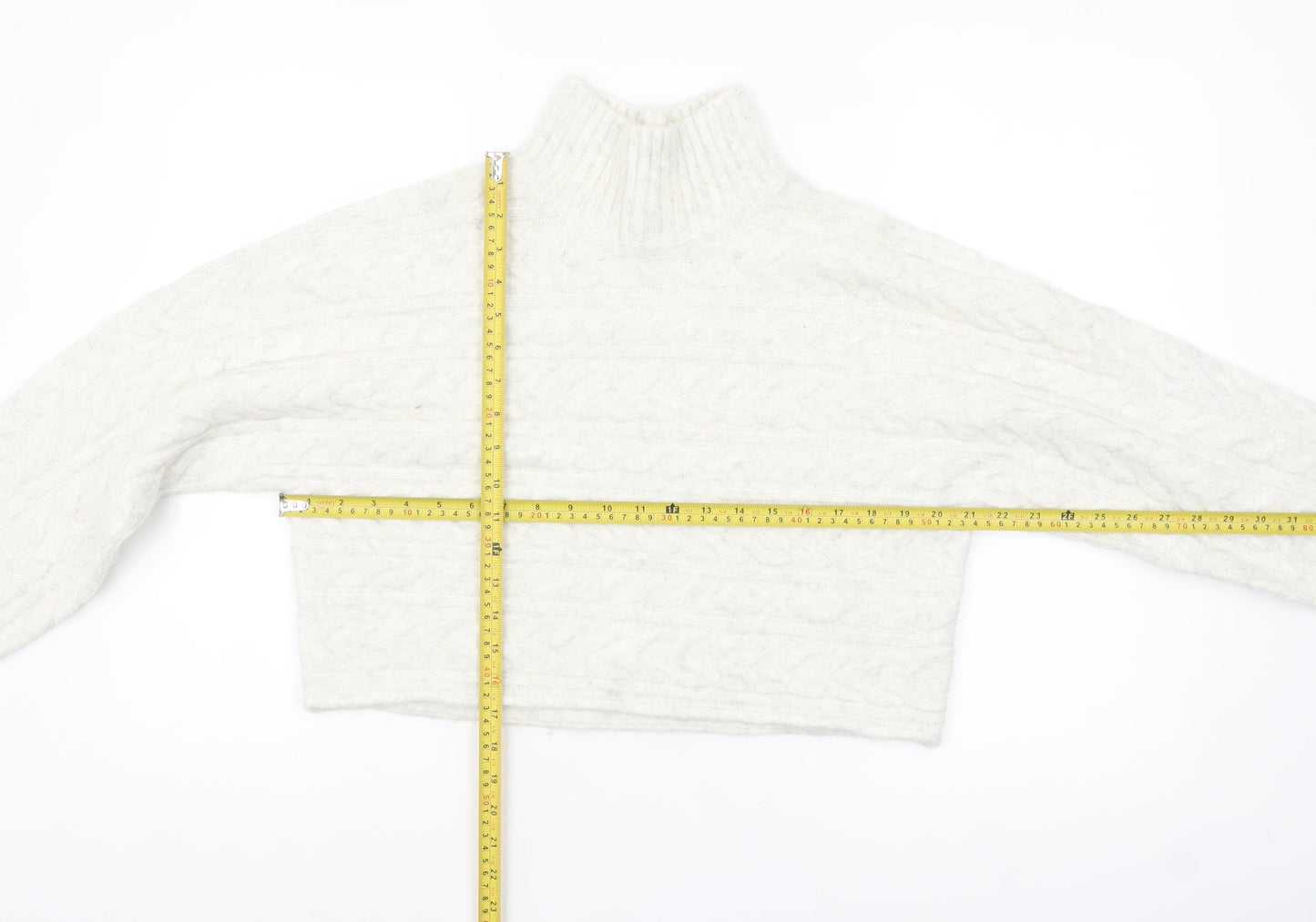Womens UK Size M New Look White Pullover Jumper