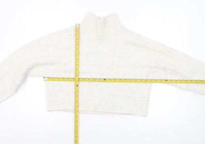 Womens UK Size M New Look White Pullover Jumper