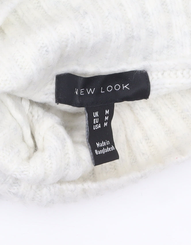 Womens UK Size M New Look White Pullover Jumper