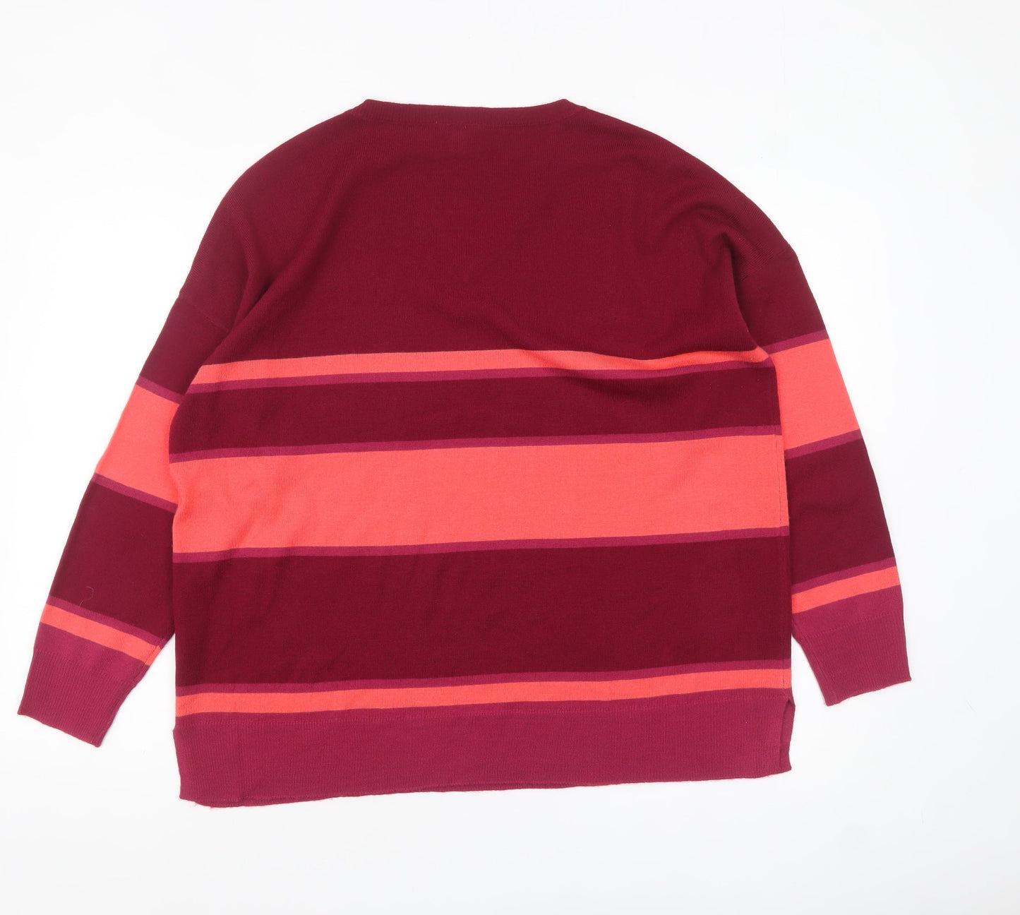 Womens UK Size 16 M&Co Red Pullover Jumper