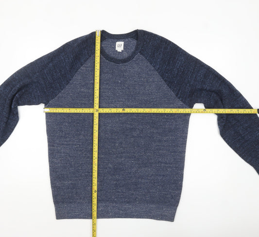 Mens UK Size M Gap Blue Pullover Jumper