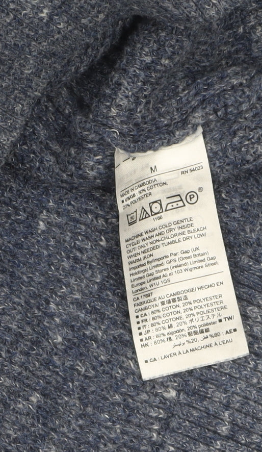 Mens UK Size M Gap Blue Pullover Jumper