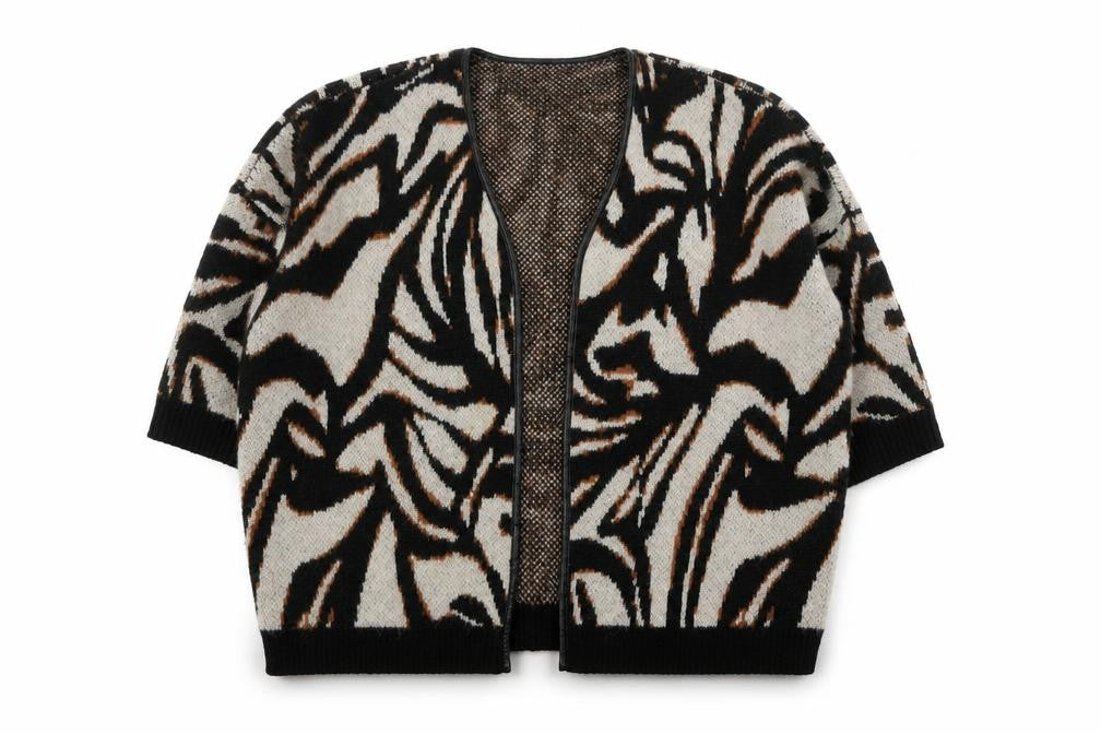 Womens UK Size M Saint Tropez Multicoloured Cardigan Jumper