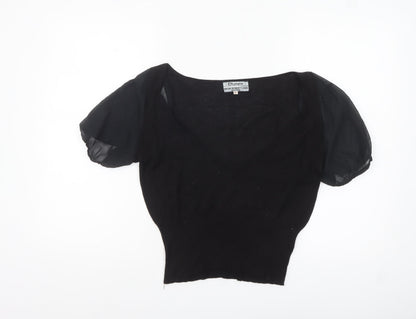 Womens UK Size XL Noa Noa Black Cropped Blouse