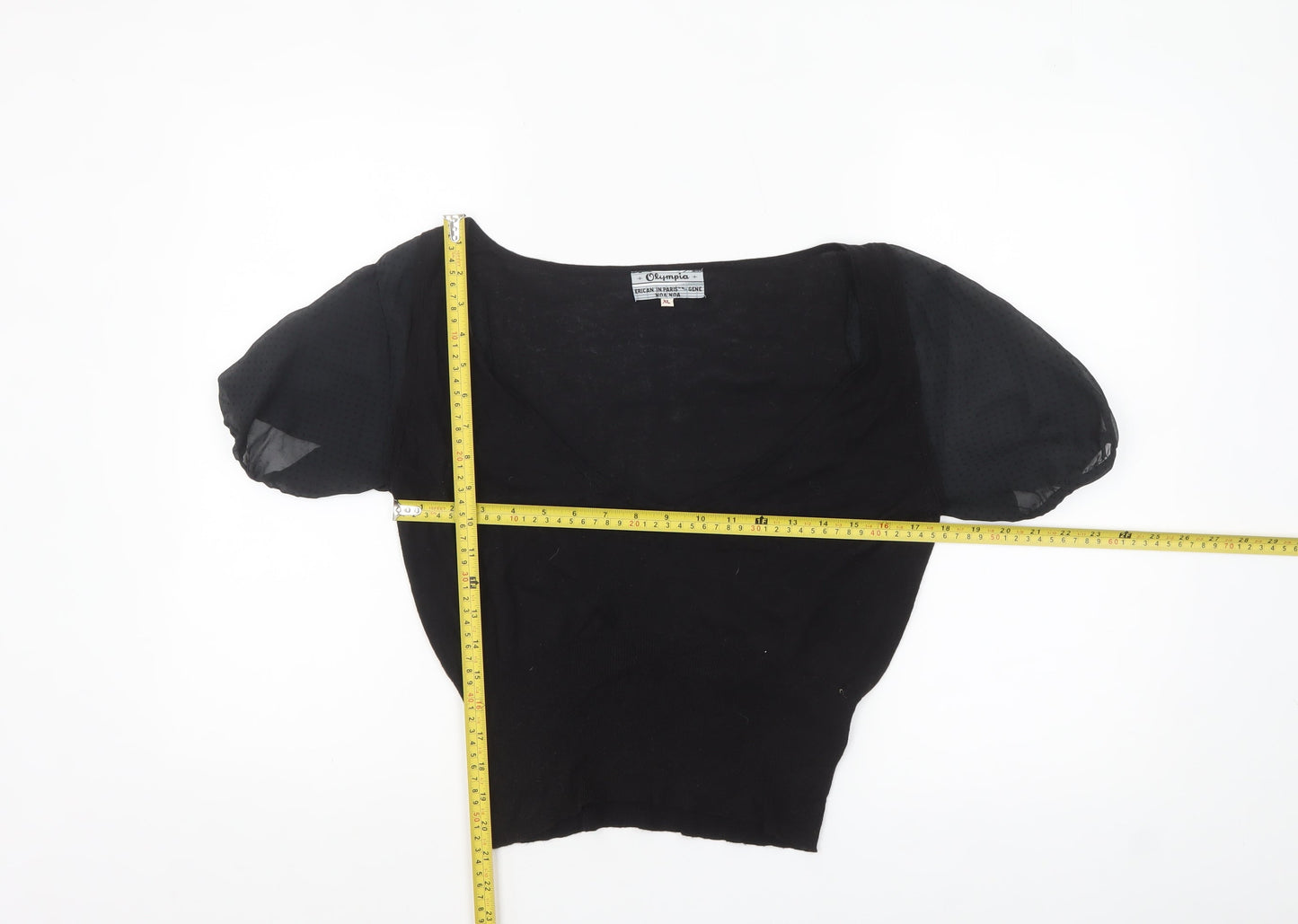 Womens UK Size XL Noa Noa Black Cropped Blouse