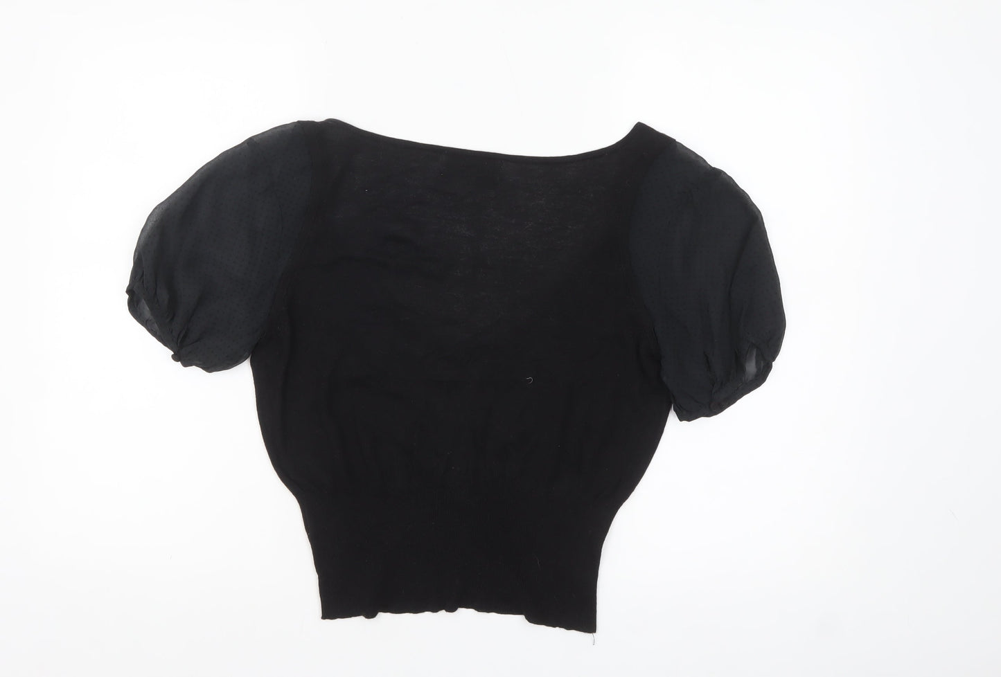 Womens UK Size XL Noa Noa Black Cropped Blouse