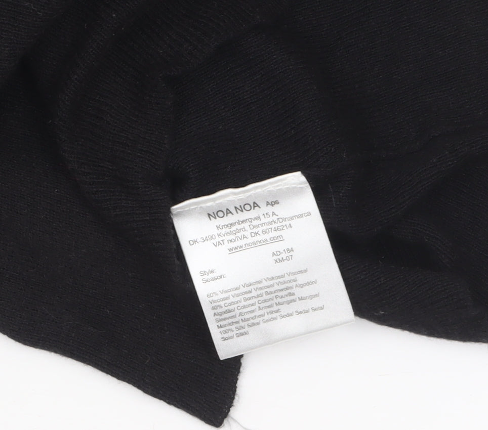 Womens UK Size XL Noa Noa Black Cropped Blouse