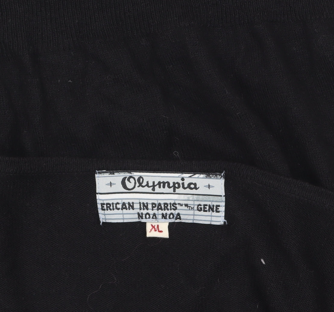 Womens UK Size XL Noa Noa Black Cropped Blouse