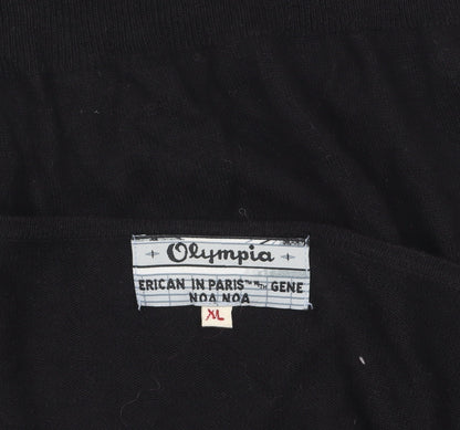 Womens UK Size XL Noa Noa Black Cropped Blouse