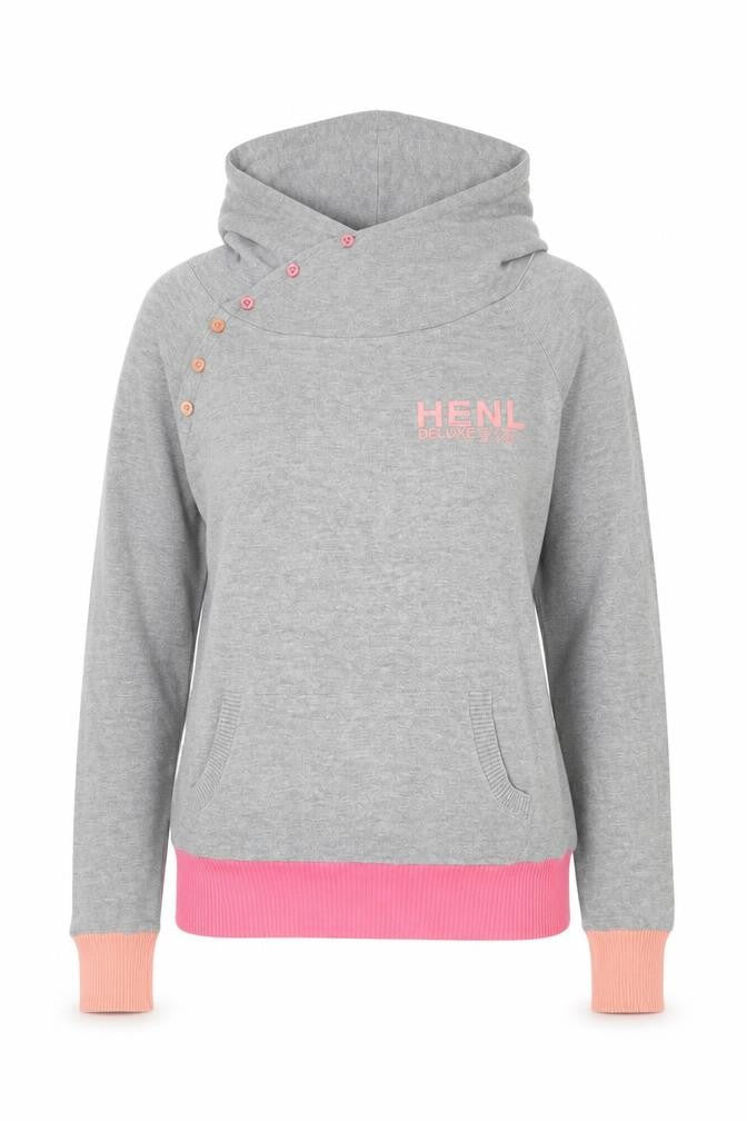 Womens UK Size S Henleys Grey Pullover Jumper