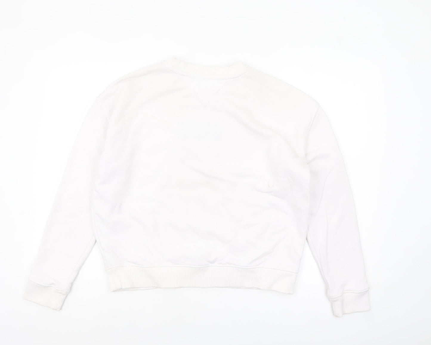 Womens UK Size S Tommy Jeans White Pullover Sweatshirt