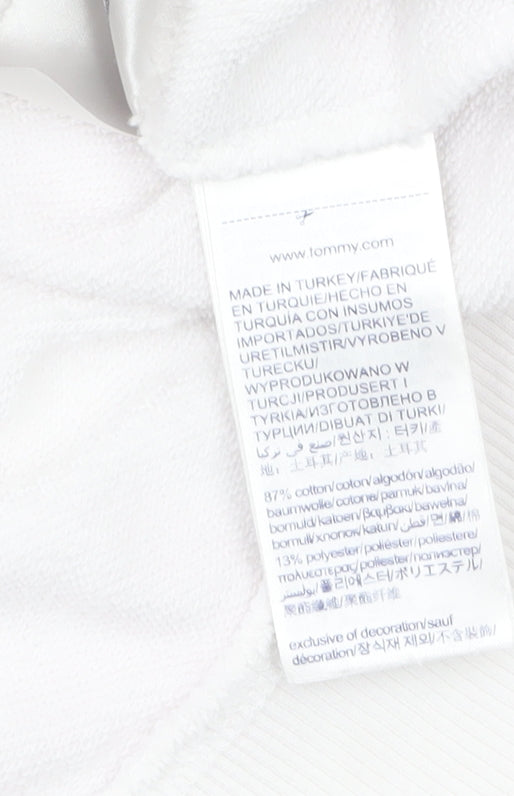 Womens UK Size S Tommy Jeans White Pullover Sweatshirt