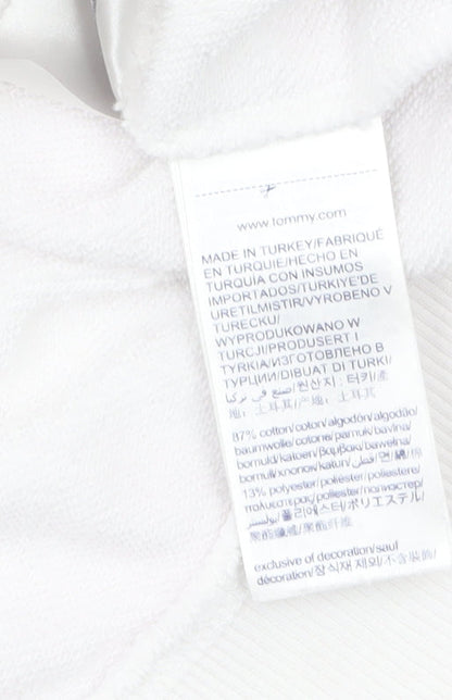 Womens UK Size S Tommy Jeans White Pullover Sweatshirt