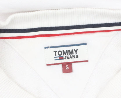 Womens UK Size S Tommy Jeans White Pullover Sweatshirt