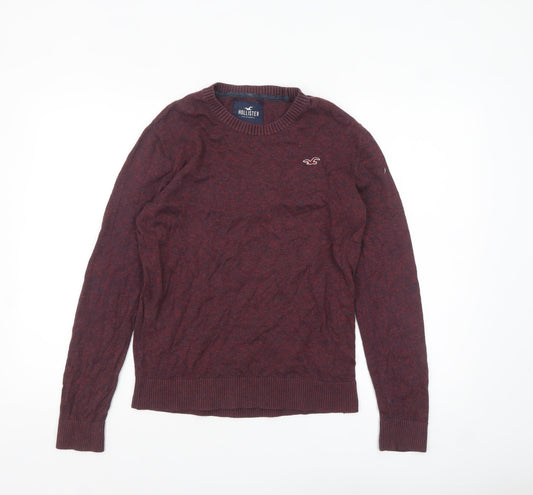 Mens UK Size S Hollister Red Pullover Jumper