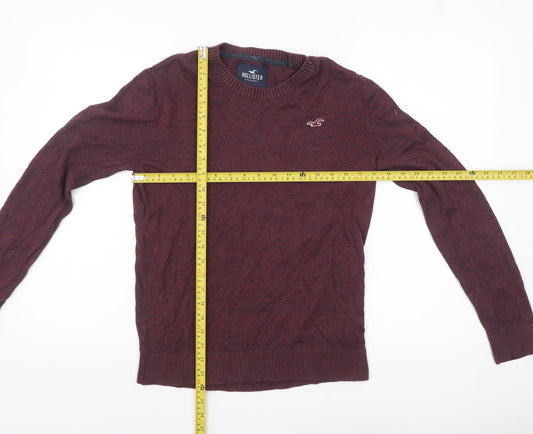 Mens UK Size S Hollister Red Pullover Jumper