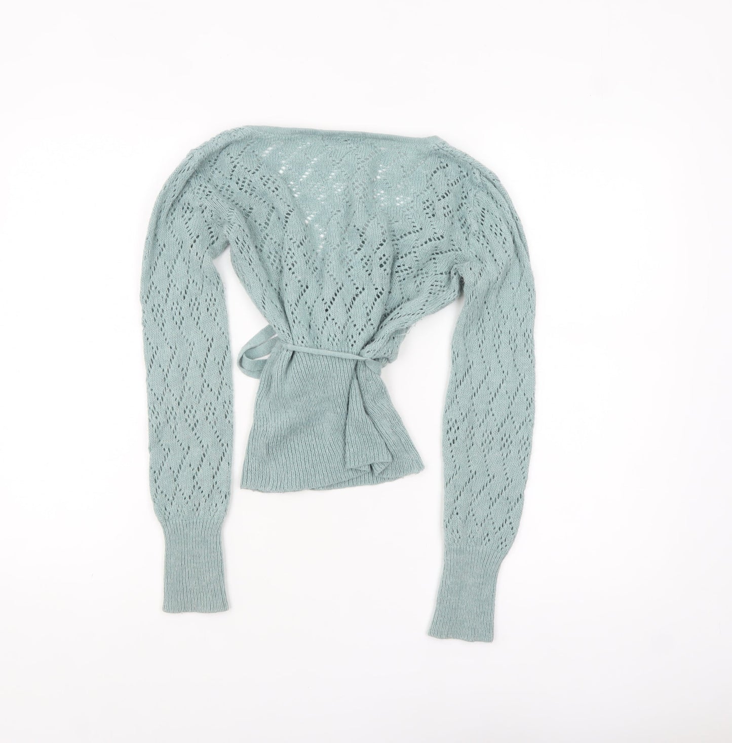 Womens UK Size 8 Topshop Green Wrap Jumper